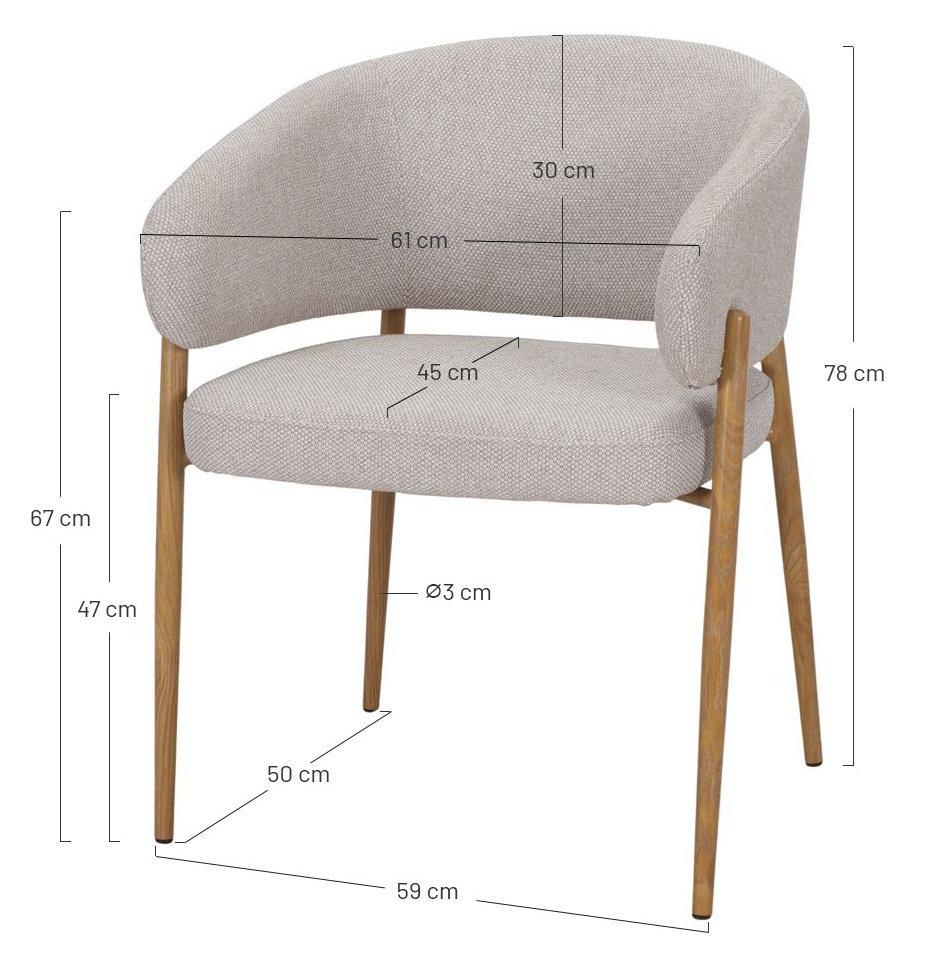 TAYLOR sillon tapizado champagne 4