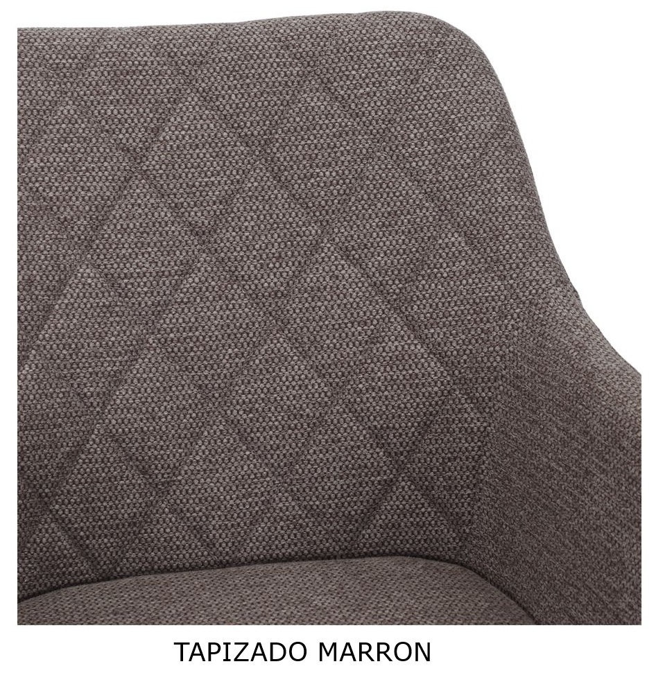 CLIFTON Sillon tapizado marron 4