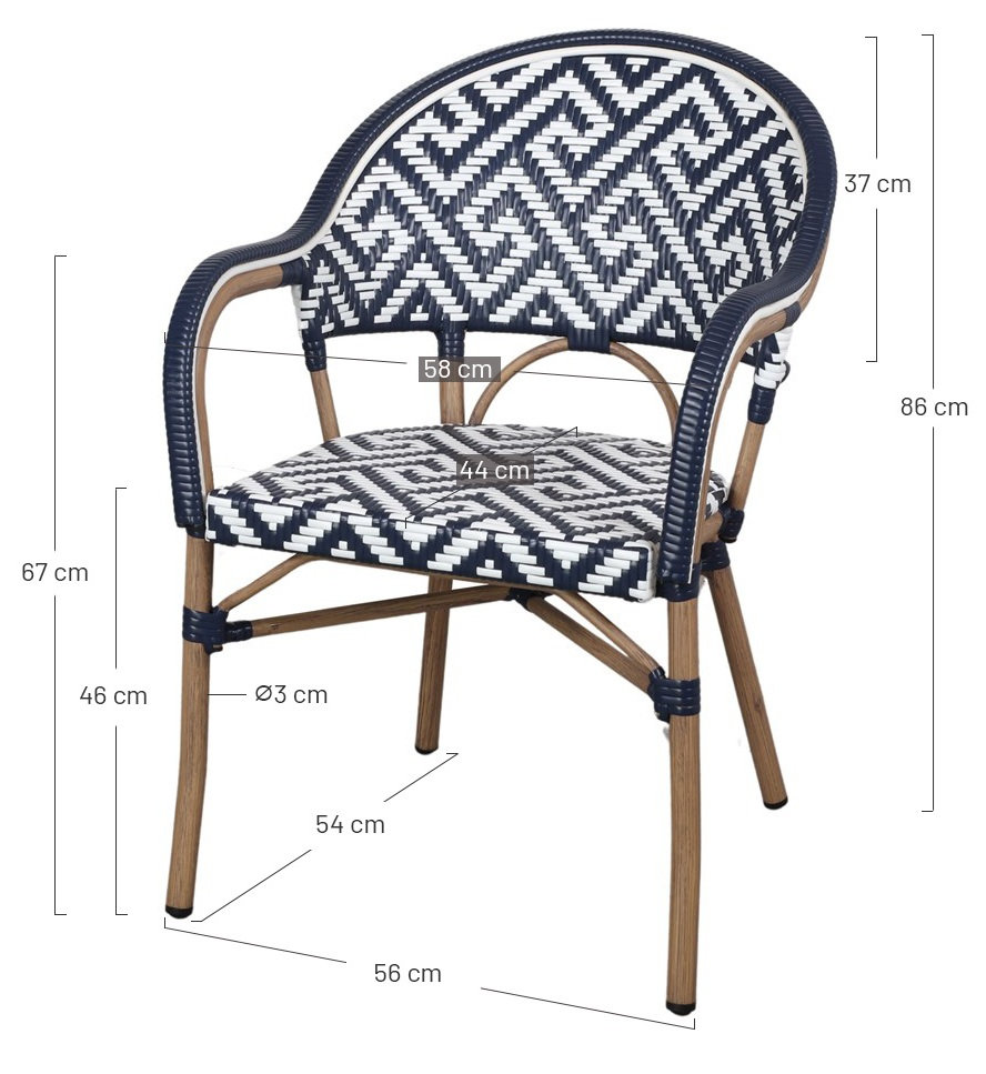 MOMENT sillon exterior medidas