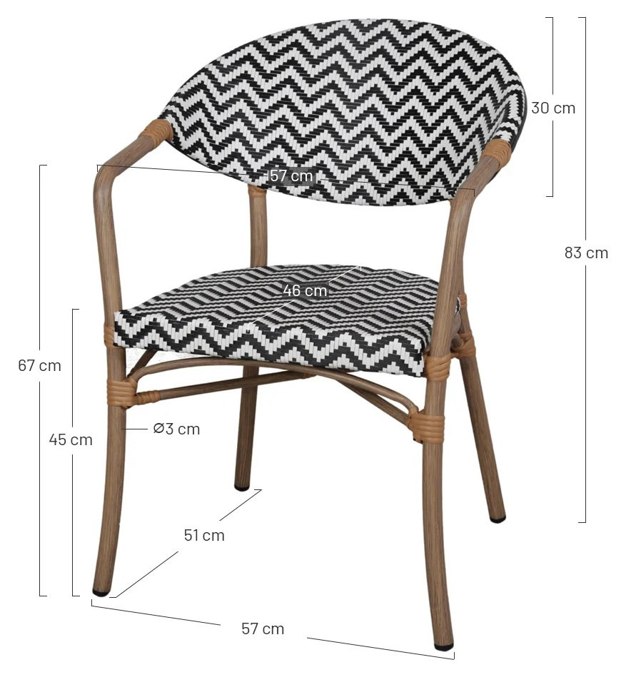 LUNGO Sillon exterior medidas