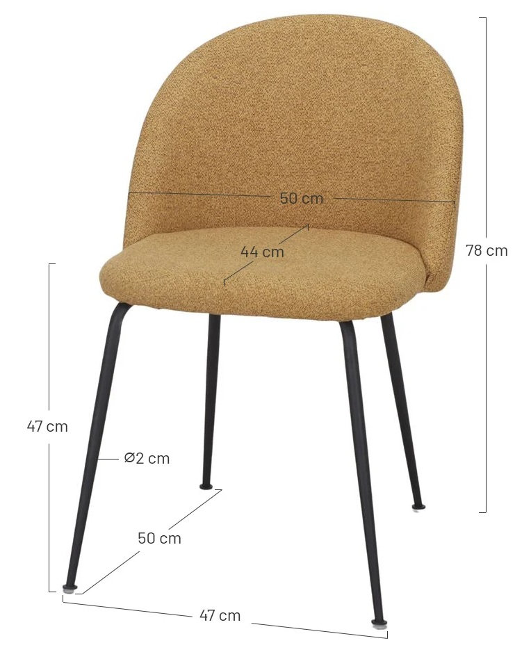 CASIUS silla tapizada medidas