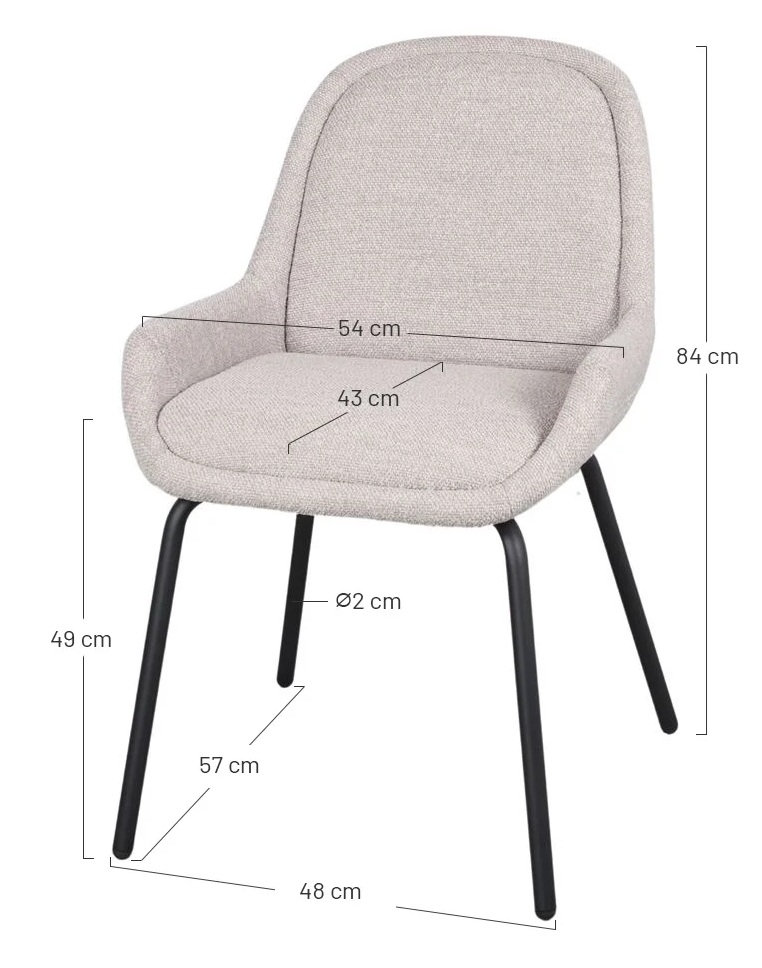 OLEMA Silla tapizada m