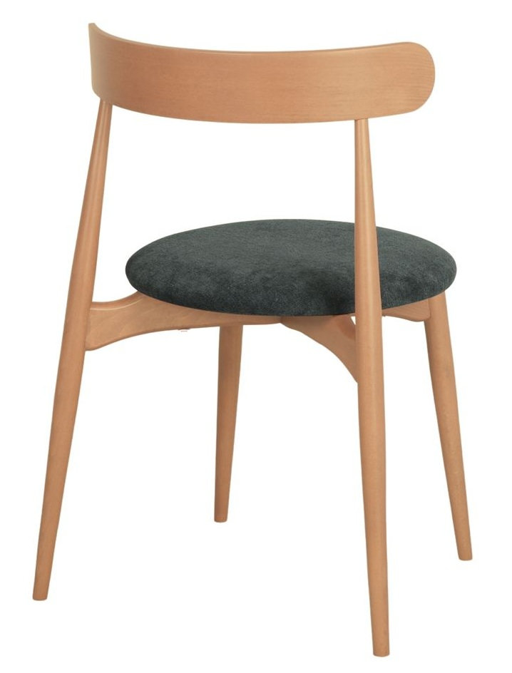 ANDEMIA Silla madera tapizada verdoso 3