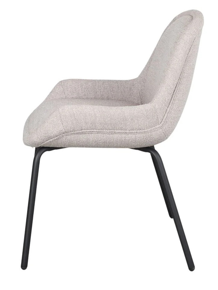 OLEMA Silla tapizada piedra 1