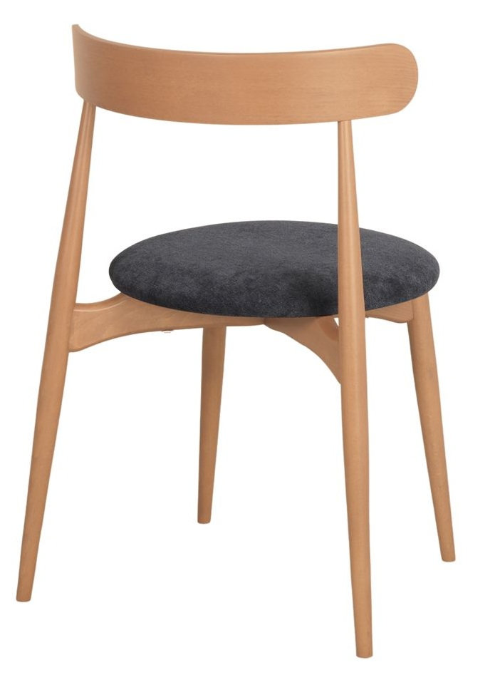 ANDEMIA Silla madera tapizada negro 1