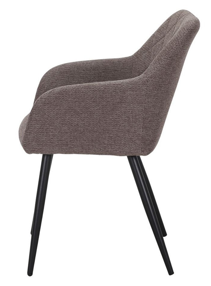 CLIFTON Sillon tapizado marron 3