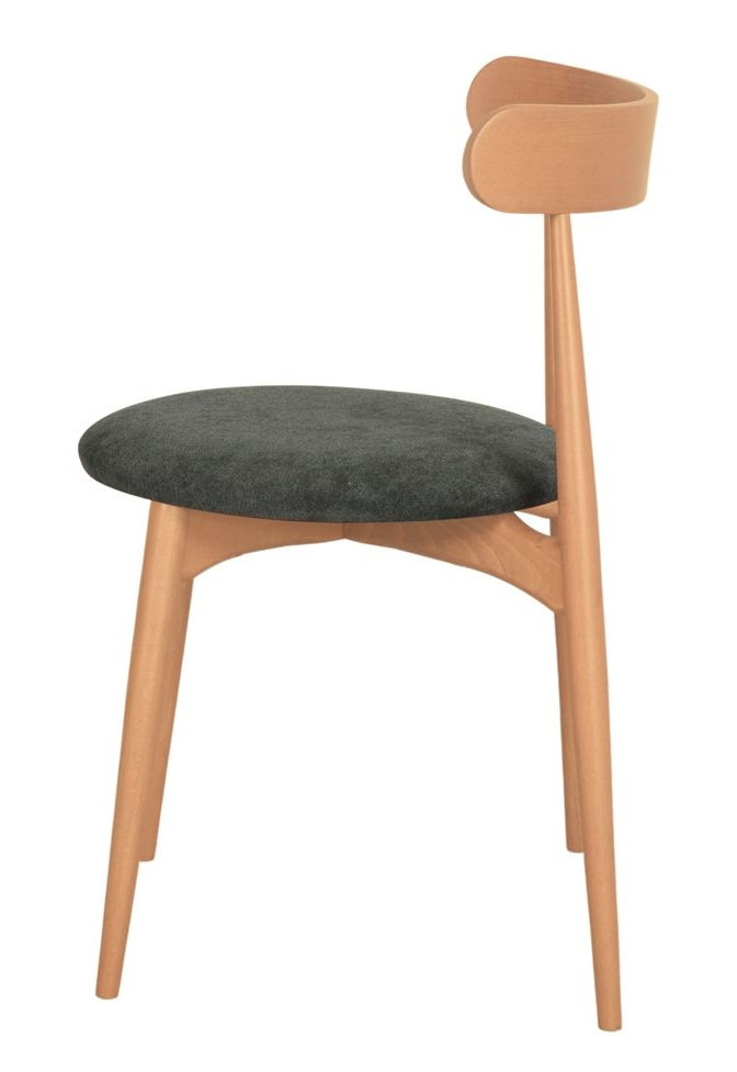 ANDEMIA Silla madera tapizada verdoso 2