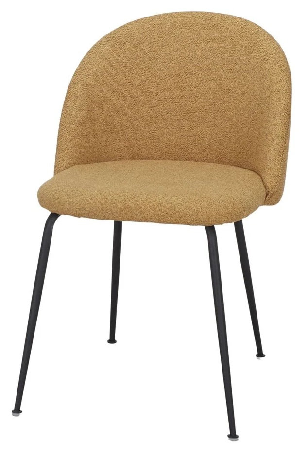 CASIUS silla tapizada mostaza