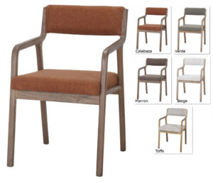 KUMSU sillon madera tapizado w