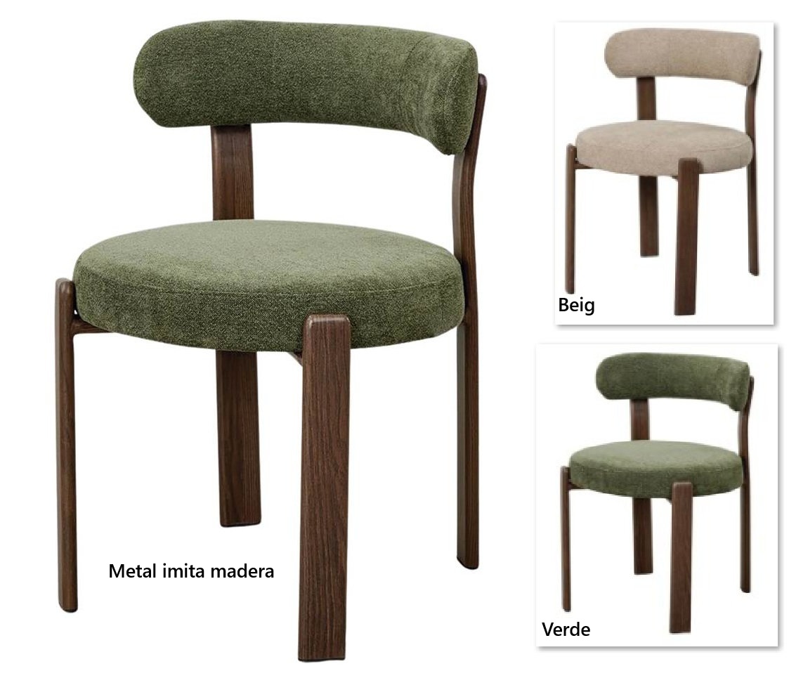 NOBU silla metal tapizada w