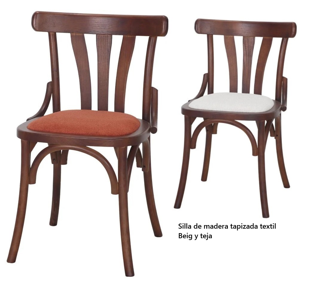 POSEIDON silla madera tapizada