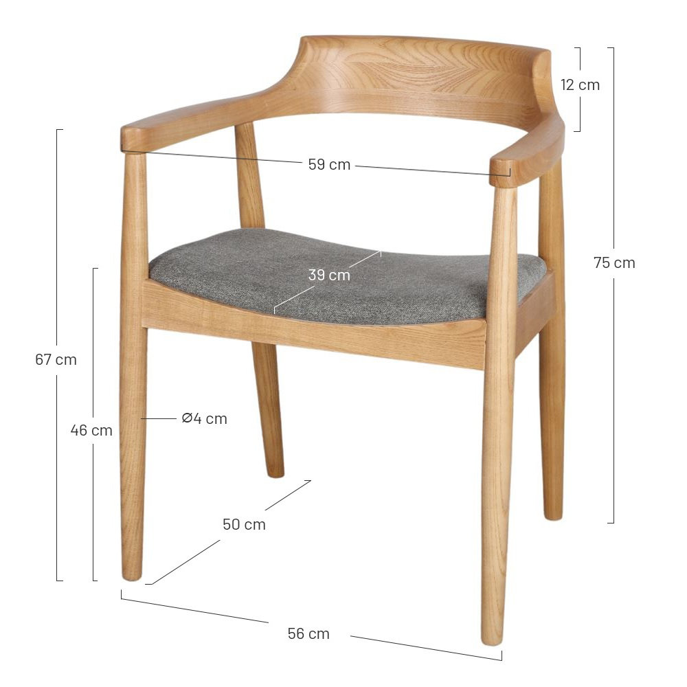 AMANDA sillon madera tapizada 4