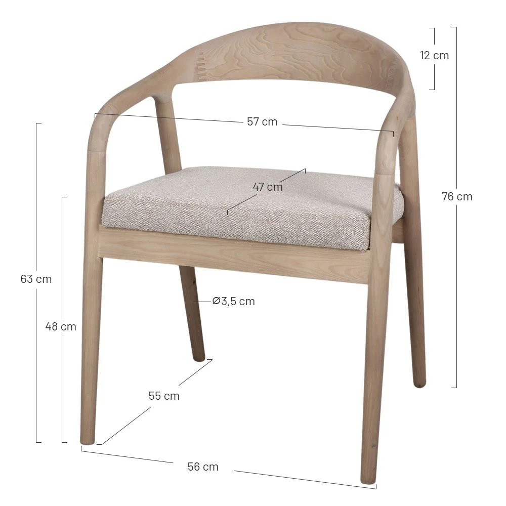 VENETO sillon madera medidas