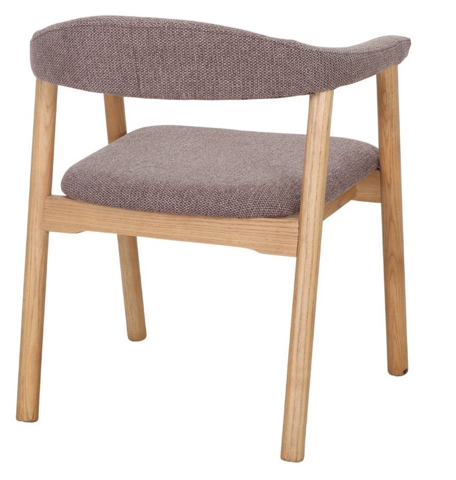 GROF sillon madera tapizado marron 3