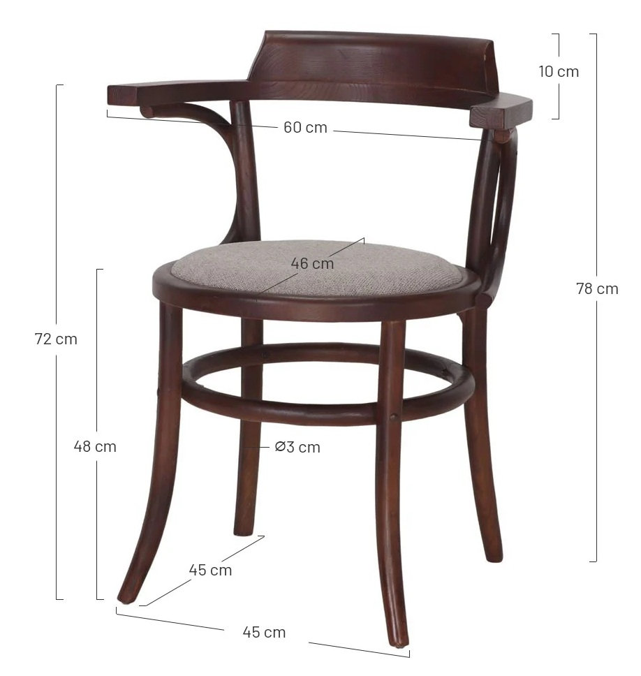 ARCADIA silla madera tapizada 4
