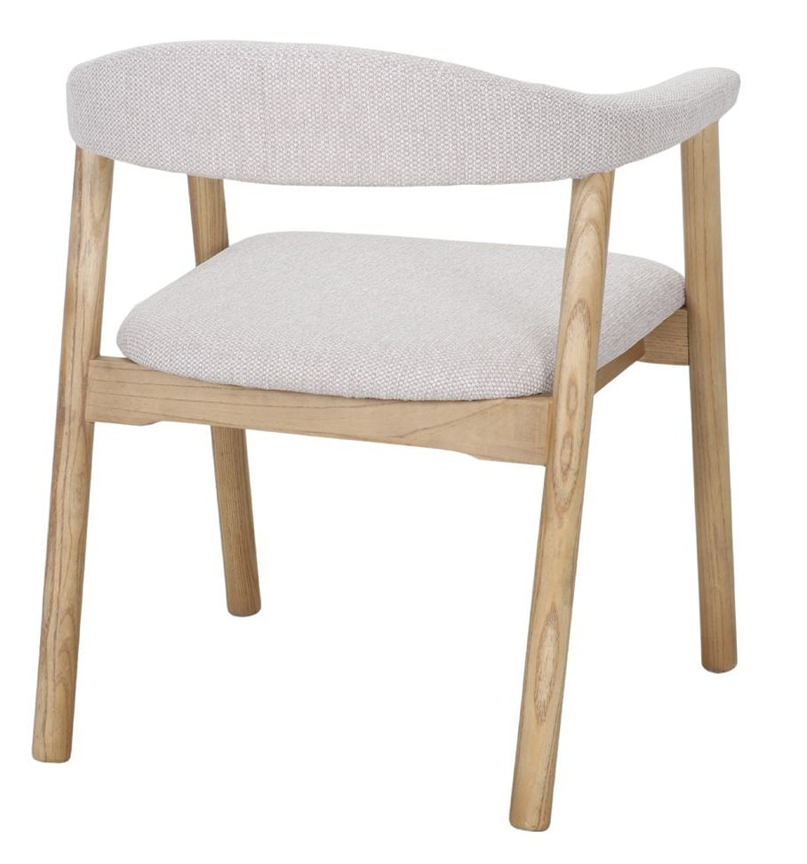 GROF sillon madera tapizado beig 3