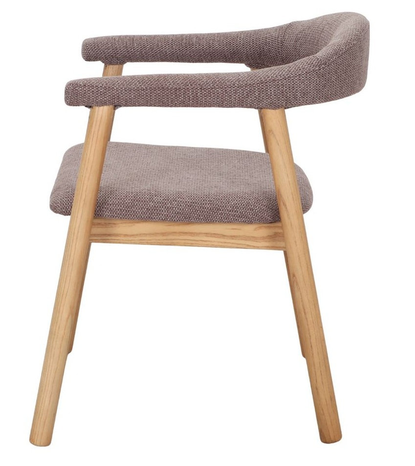 GROF sillon madera tapizado marron 2