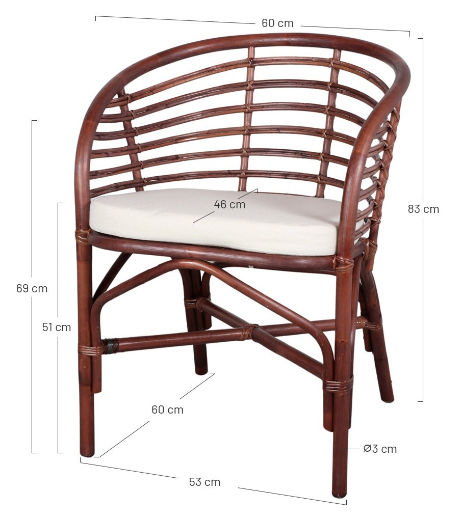 NIKITA silla rattan marron 2