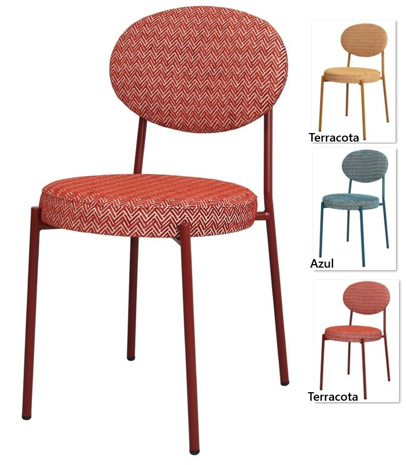 CHARLOTTE silla tapizada rojo 1