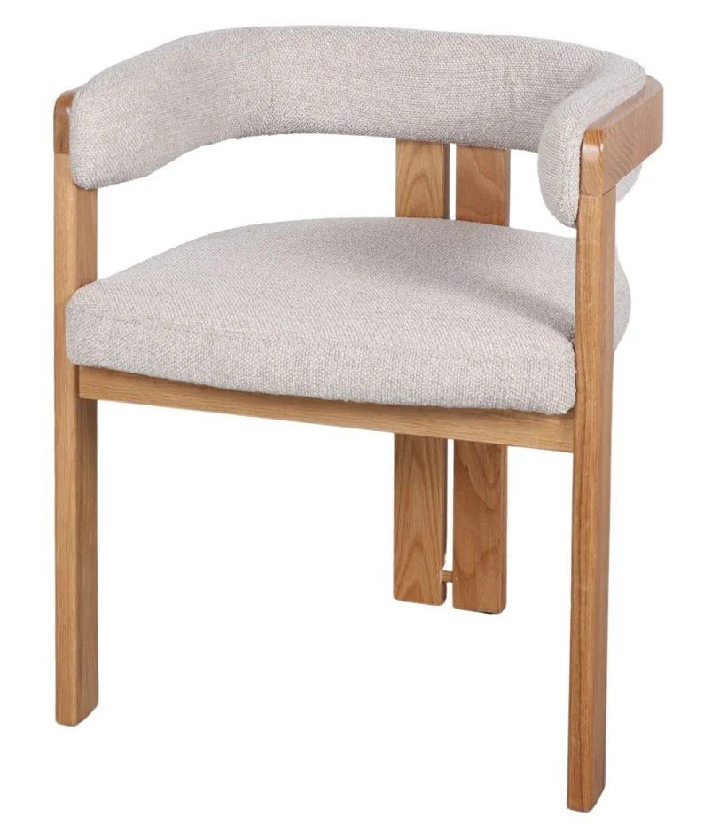 BATISTA sillon madera tapizado beig
