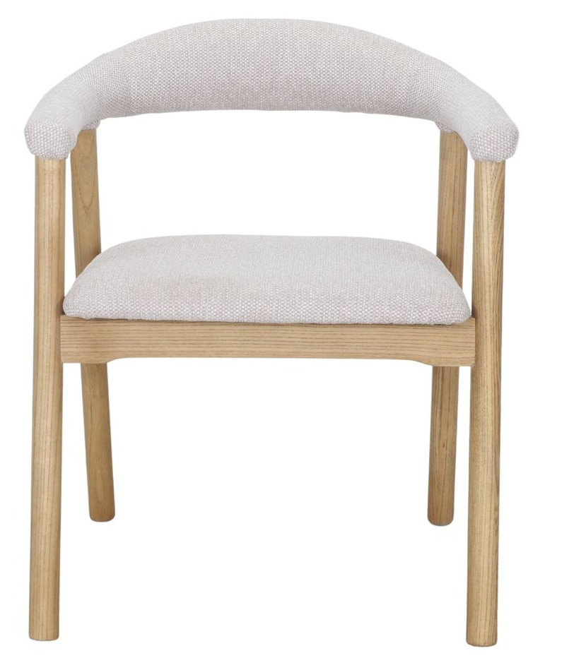 GROF sillon madera tapizado beig 1