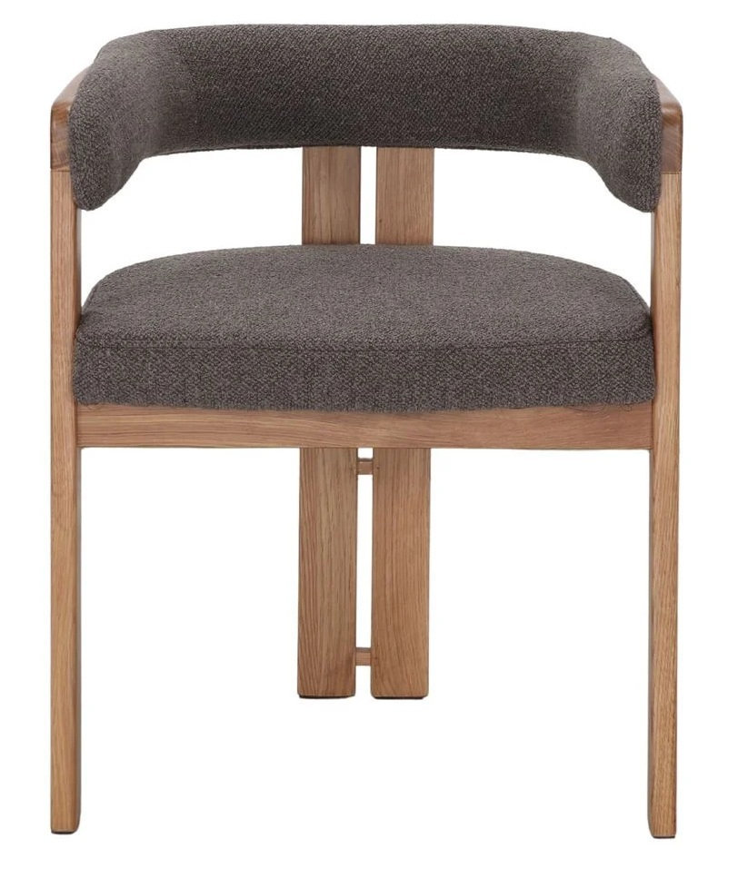 BATISTA sillon madera tapizado marron 2