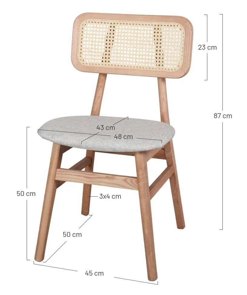 MISAKO Silla madera tapizada M