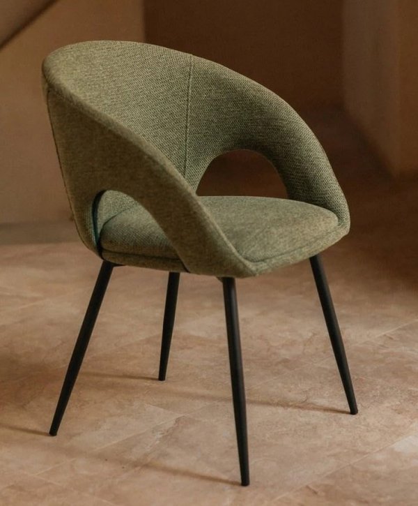 GEMINI silla tapizada verde oliva 1