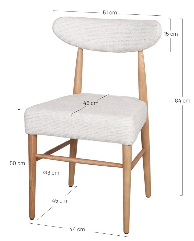 MARLENE silla madera tapizada 1