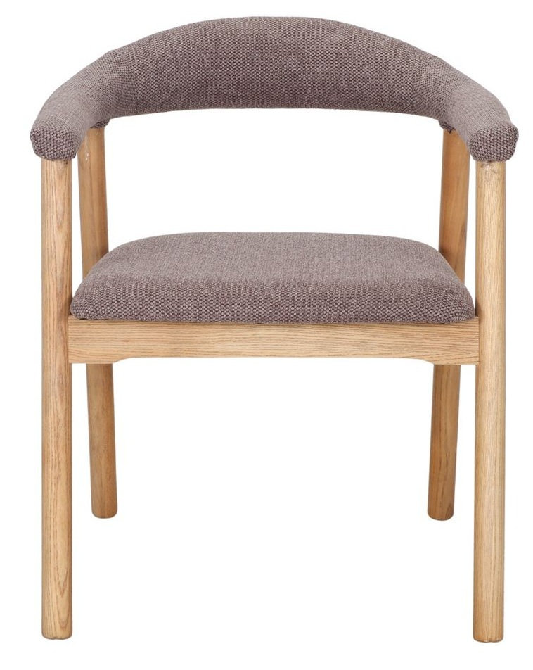 GROF sillon madera tapizado marron 1