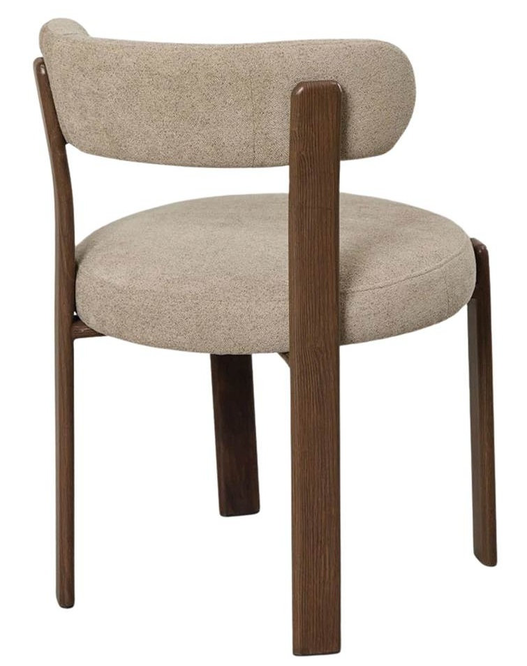 NOBU silla metal tapizada beig 1