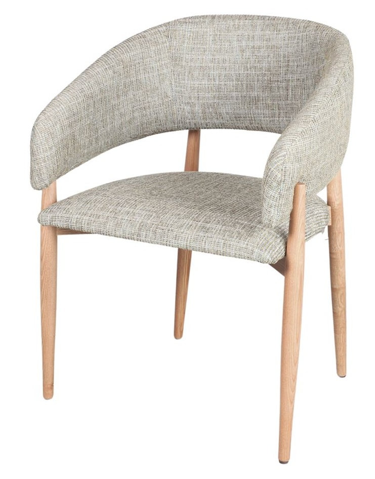 MOGI sillon tapizado gris claro