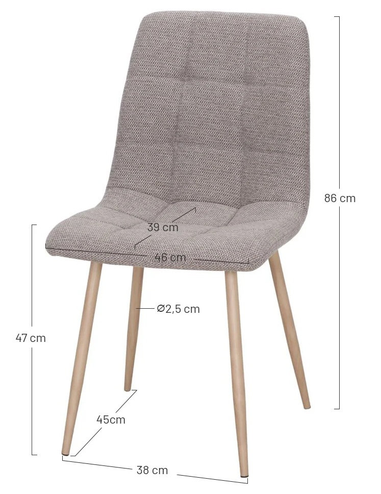 SCANDI silla tapizada arena 4