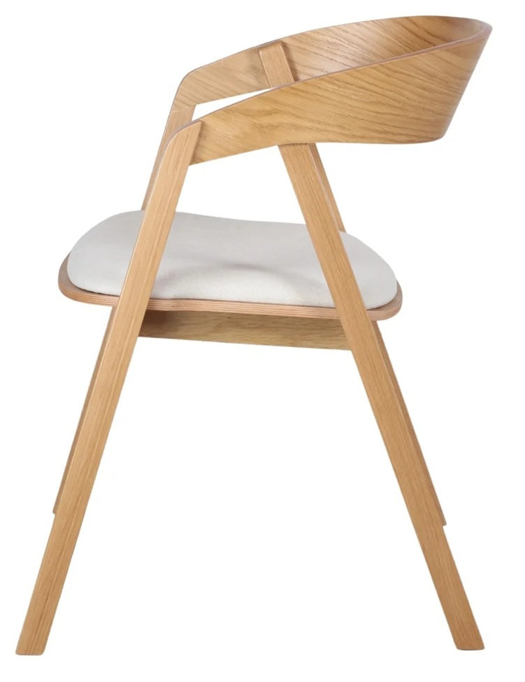 FRANKY sillon madera tapizado beig 2