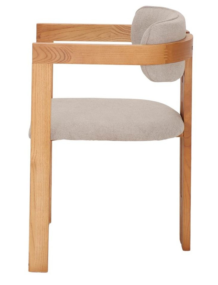 ANGELINA sillon madera tapizado marfil 1