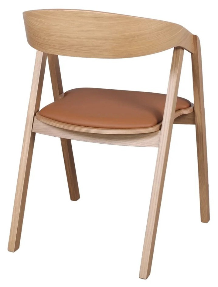 FRANKY sillon madera tapizado camel 1