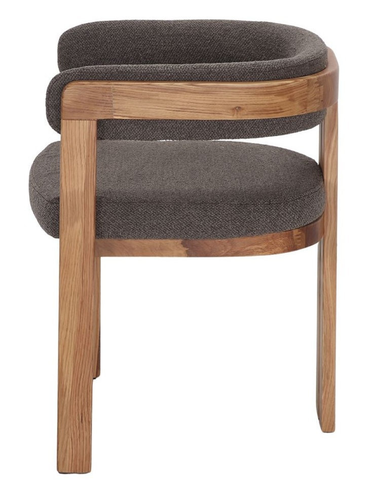 BATISTA sillon madera tapizado marron 3