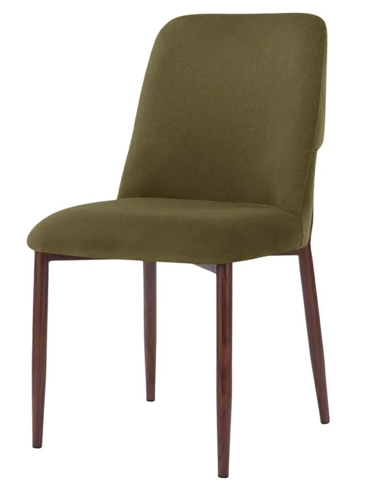 ALPINE Silla metalica tapizada verde