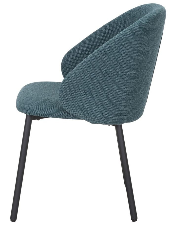 SHINTO silla tapizada azul petroleo 1