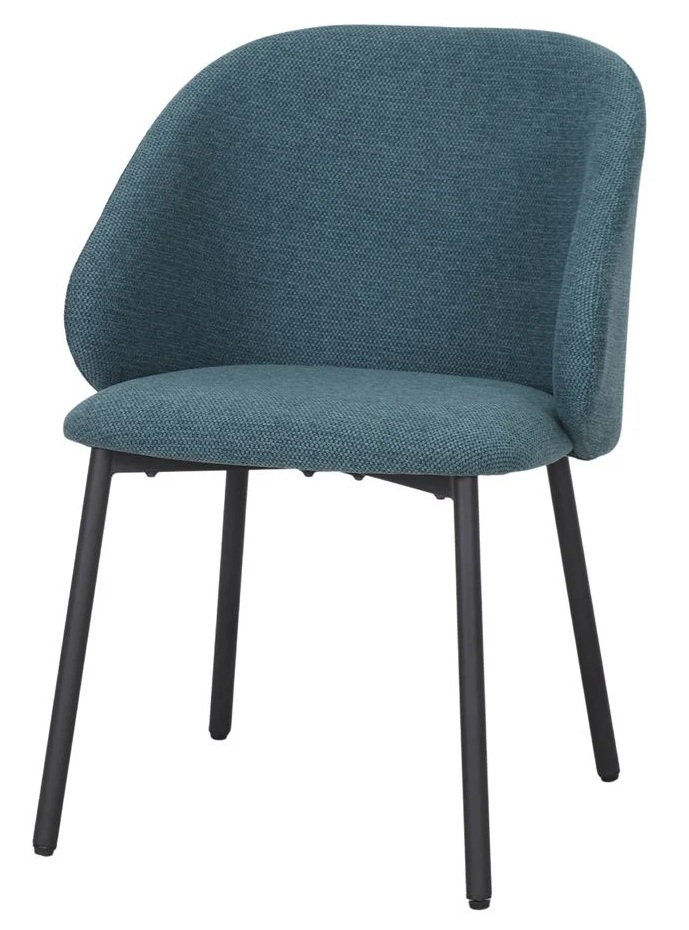 SHINTO silla tapizada azul petroleo