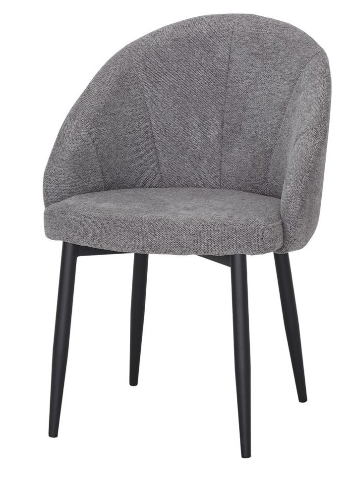 KUBALA Silla tapizada gris