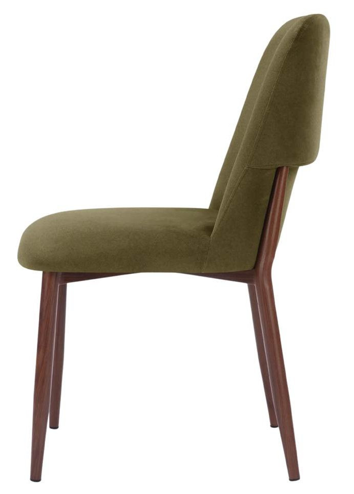 ALPINE Silla metalica tapizada verde 1