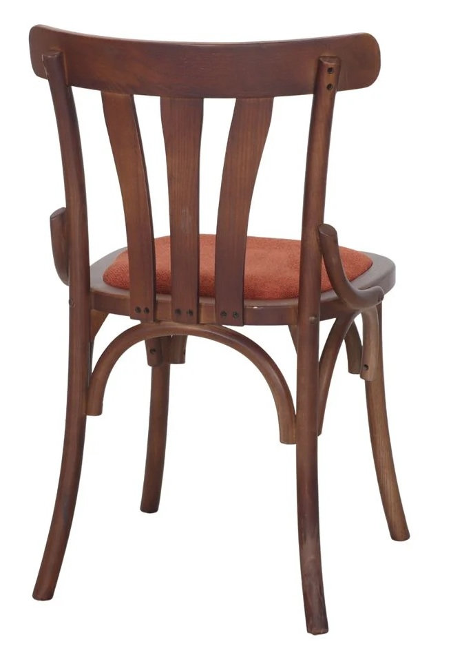 POSEIDON silla madera tapizada teja 2