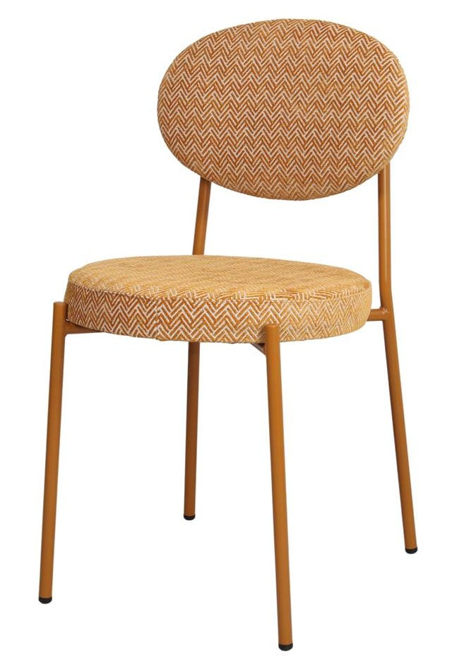 CHARLOTTE silla tapizada mostaza