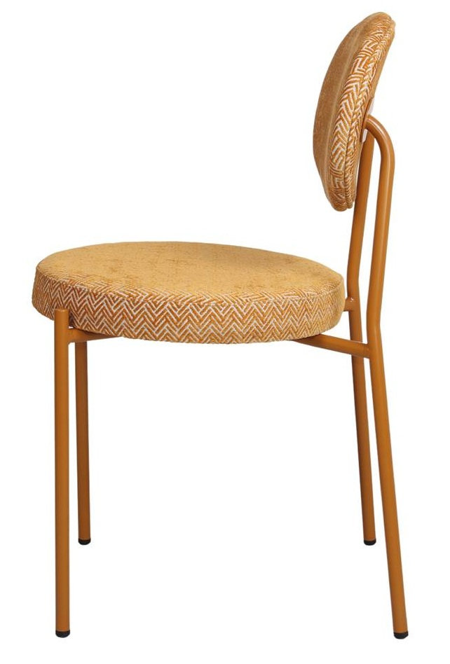 CHARLOTTE silla tapizada mostaza 1