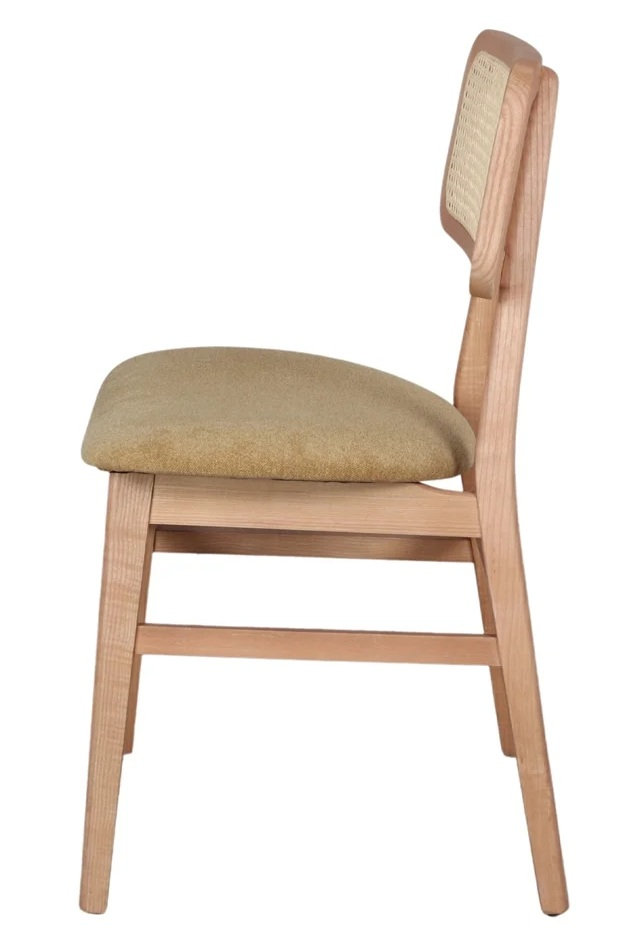 MISAKO Silla madera tapizada curry 1