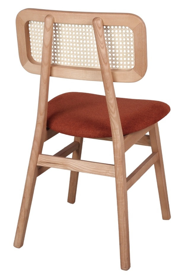 MISAKO Silla madera tapizada teja 1