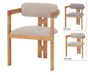 ANGELINA sillon madera tapizado w