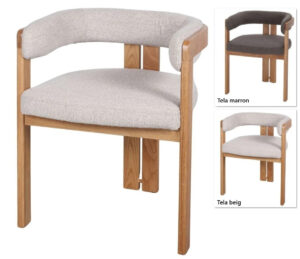 BATISTA sillon madera tapizado w