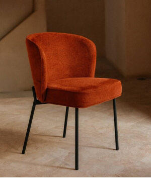 FABIO silla tapizada teja 1